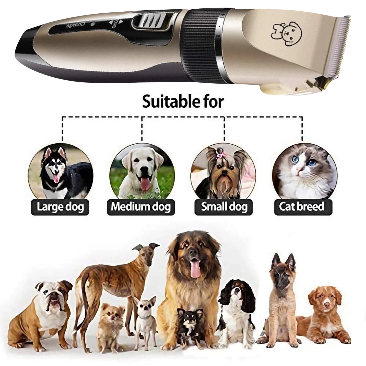 Groom Your Furry Friends with the Rechargeable Cordless Pet Shaver – Quiet, Easy, and Perfect for Dogs & Cats! 🐾✂️
