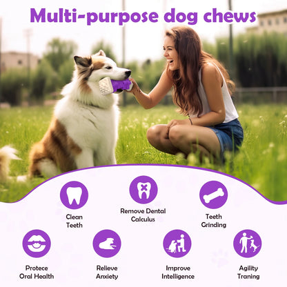 Brighten Your Pup's Day with the  Interactive Chew Toy - Perfect for Aggressive Chewers! 🐶💜